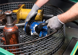 Hand cleaning in Parts washer